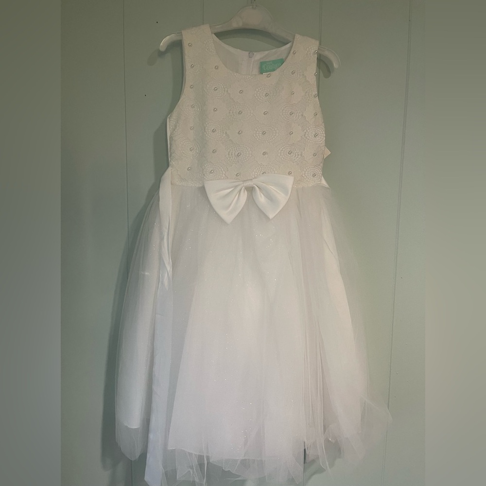 Angels Couture Ivory Lace Dress, girls size 8